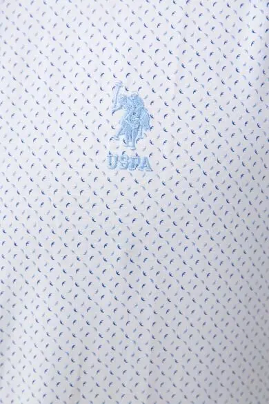 Синий Uss. POLO ASSN. Мужские тканые Gomlek - Цвет: Синий