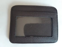 Cartera minimalista delgada de cuero PU, tarjetero pequeño de piel sintética, Tarjetero con ranura múltiple, Color caramelo