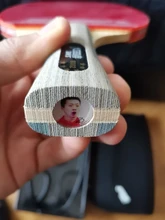 DHS-raqueta de tenis de mesa profesional con Hurricane 8 y goma de arco de estaño FL, Mango para sacudir, palo de Ping Pong con funda, 6002