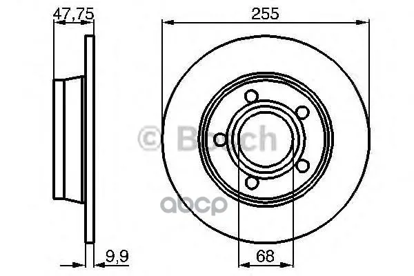 Тормозной Диск 0986478480 Bosch арт. 0986478480