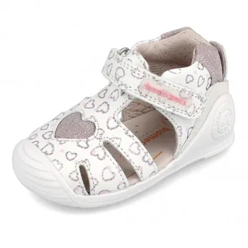 

Sandals for girl with Hearts glitter Biomecanics