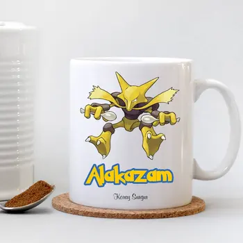 

Personalized Pokemon Alakazam White Mug Cup