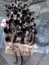 Extensiones con ondas al agua y cierre, extensiones de cabello humano brasileño rizado de 30 pulgadas con cierre, 3/4 mechones