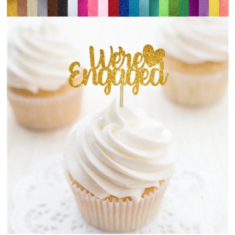 Personalised Initial Cupcake Toppers Personalised Wedding Cupcake