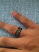 Letdiffery de acero inoxidable de Color negro cruz de jesús carta anillo de rezo de biblia anillos de dedo para los hombres 8mm joyas de amuleto