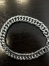 Pulsera de eslabones de cadena de acero inoxidable para hombre, brazalete de cadena de mano a la moda, brazalete Simple de joyería para regalo de novio