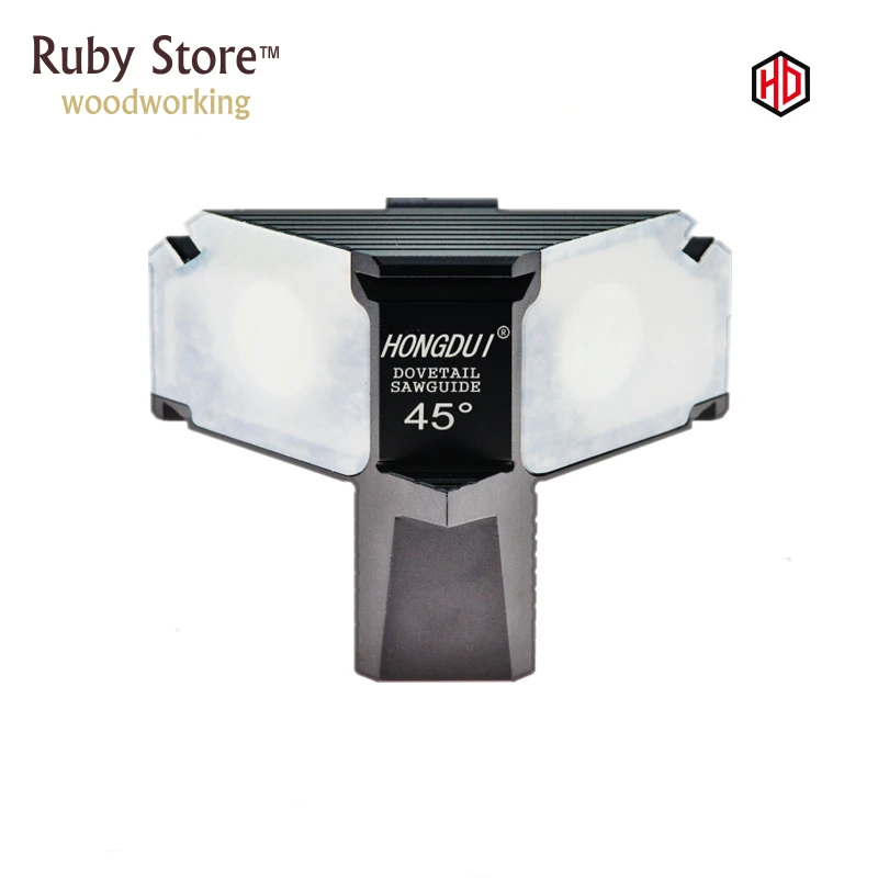 Aluminum Dovetail Saw Guide With Magnets - 45° & 90° Angle Cuts, Woodworking Precision Tool
