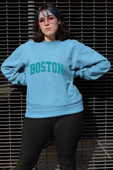 

Angemiel Wear Blue Color Boston Blue Women Sweatshirts