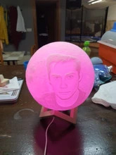 USB Rechargeable Moon-Lamp Night-Light Lunar Custom Tap/remote-Switch 3d-Printing Photo/text