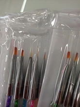 Uds 2 pincel delineador de manicura de Gel de uñas arte pintura plumas polaco que salpican lápiz cepillo para manicura uñas encantos herramienta de belleza