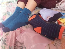 Calcetines de algodón suave para niños de 1 a 12 años, media caña, dibujos animados, moda de otoño e invierno, 5 par/lote
