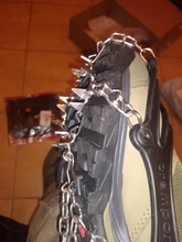 18 dientes hielo nieve crampones antideslizante escalada pinza zapato cubre Spike zapatos de acero inoxidable nieve antideslizante de la cubierta del zapato Crampon