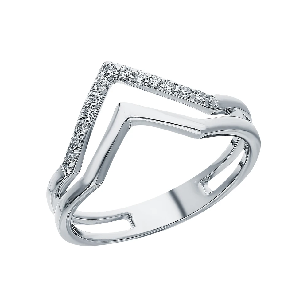 Серебряное кольцо с фианитами SUNLIGHT проба 925 | Украшения и аксессуары