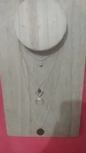 Gargantilla multicapa con forma de cuerno para mujer, colgante de media luna larga, cadena Bohemia, accesorios para vacación