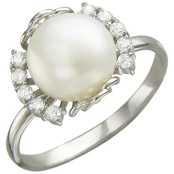 

Esthete ring with pearls, cubic zirconia