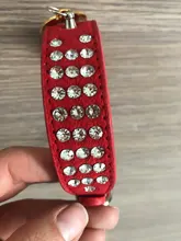 Collar de estrás para perro 3 filas de cuero de gamuza de Diamante gato cachorro 5 colores para pequeño mediano perros Chihuahua Yorkshire