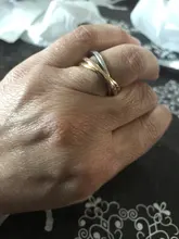 Ramos-Conjunto de anillos clásicos de 3 rondas para mujer, joyería de acero inoxidable para boda y compromiso
