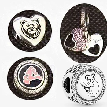 

2020 New Fashion High Quality Silver 925 My Mouse, Lion, Pink Love, Koala CharmDIY Original Suitable for Women Jewelry Gifts