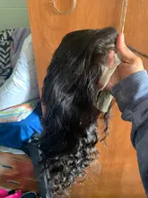 Pelucas de cabello humano indio para mujeres negras, pelo de onda profunda 4x4 con cierre de encaje, densidad de 180, línea de cabello Natural prearrancado