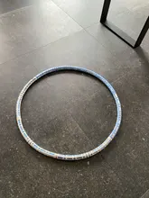 6 piezas de acero inoxidable desmontable deporte aros mujeres Aro gimnasio de entrenamiento físico en masaje cintura anillo de pérdida de peso Circulo de Yoga