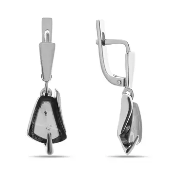 

Silver earrings with Amber cognac and Amber