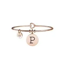 

KIDULT-316L STAINLESS STEEL AND CRYSTAL PENDANT LETTER P AND PVD ROSE'-COD 731014 P- SIMBOLS