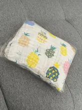 Manta de muselina de 6 capas para bebé, ropa de cama personalizada para recién nacido