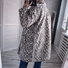 Coats Teddy Bear-Jackets Faux-Fur Leopard Female Long Women Luxury Outerwear Thick Winter