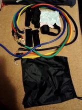 Bandas de resistencia de cuerda para ejercicios, 5 tubos elásticos cTPR para fitness, cinta de yoga, equipo para entrenamiento deportivo en interiores, conjunto de 11 uds.