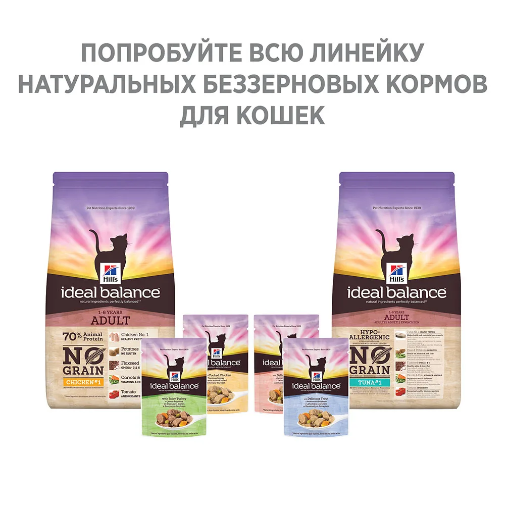 Hill's Ideal Balance влажный корм для кошек с аппетитным лососем 12шт. х 85 г