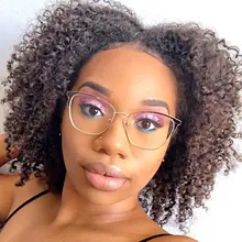 Curly Human Hair Microlinks-Extensions Afro Kinky Brazilian Natural Women I-Tip 3C 3B