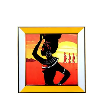 

Canvas Print Acrylic Metallic Framed African Sun with Glass 51 * 51 cm