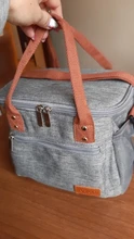 Tomule térmica almuerzo bolsa para las mujeres de los hombres, bolsas de moda Picnic portátil bolsas impermeable estuche de aislamiento térmico negro