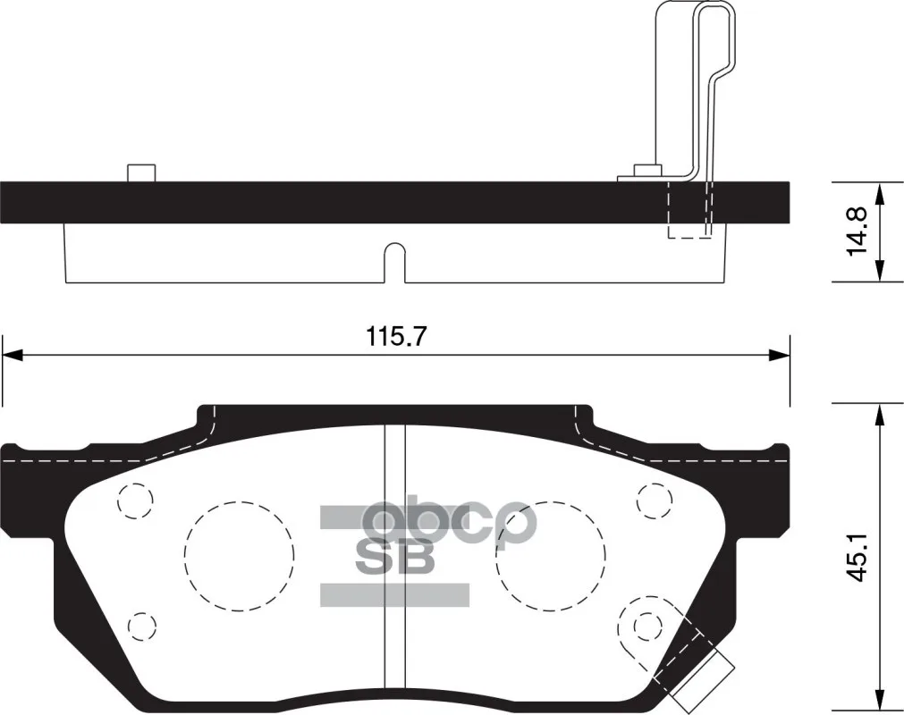 Колодки Тормозные Передние Sangsin Brake Sp1462 Sangsin brake арт. SP1462