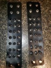 Punk Rock gótico puntiagudo hacen picos remache cono pendientes brazalete de cuero ancho brazalete pulseras brazalete de encanto de moda joyería Unisex