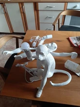 Light-Fixtures Pendant-Lamp Animal-Lighting Loft Hemp-Rope Cafe Gold E27 Black Resin