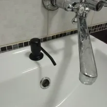 Dispensador de jabón negro para fregadero de cocina, dosificador de jabón de acero inoxidable para baño, prensa manual, accesorios de cocina