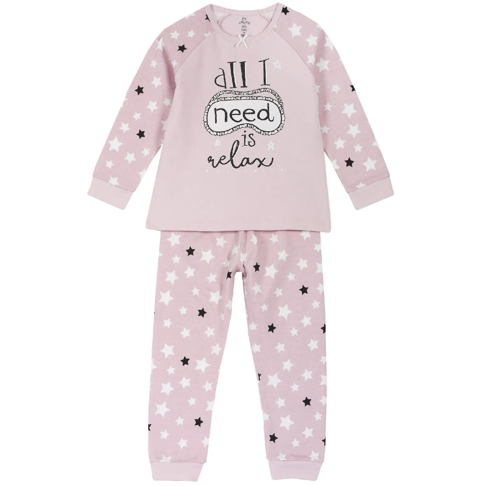 Chicco Pyjama Print Alle Ik Nodig Is Ontspannen Lange Mouwen Meisjes Roze Chicco Pyjama Print Alle Ik Nodig Is Ontspannen Lange Mouwen Meisjes Roze