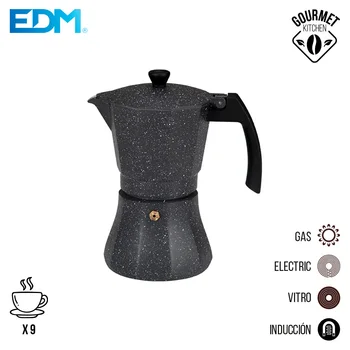

ALUMINUM COFFEE MAKER-9 CUPS INDUCTION-EDM
