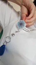 Carrete retráctil para insignia de médico y enfermera, soporte de tarjeta de identificación de moda con Clip de cocodrilo giratorio 360, flor de Mandala