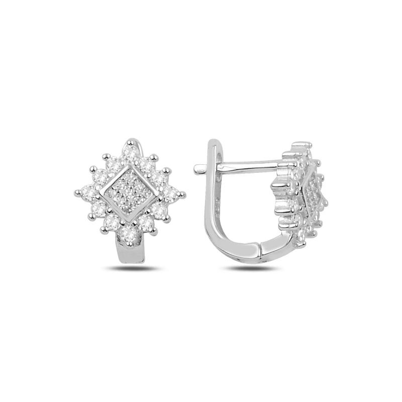 Серебряные 925 пробы циркониевые серьги J
