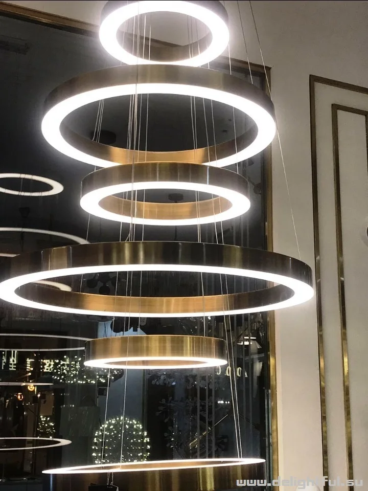 Chandelier light ring lamp by henge style 90 cm | Лампы и освещение