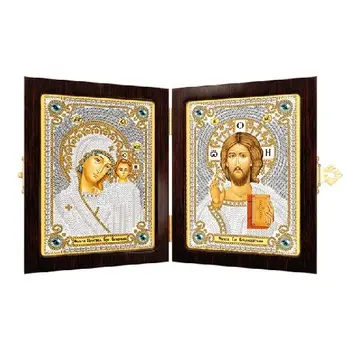 

Cm7000 set for embroidery with beads 'Nova sloboda' Kazanskaya and Christ the Savior, 7x10 cm