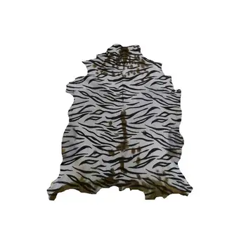 

Natural goat skin rug 95x80 cm printed imitation Tiger