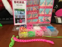 600 unids/caja de caucho telar bandas regalo banda elástica para tejido DIY cordones pulsera al por mayor