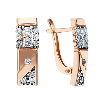 

Silver earrings with cubic zirconia sunlight sample 925