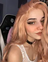 Wig Fake-Hair-Extension Blonde Lace-Front Wavy Heat-Resistant Pink Purple Synthetic Women