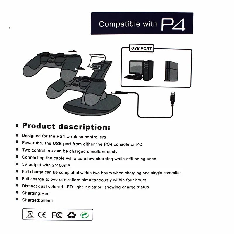 Контроллер зарядное устройство док светодиодный двойной микро порт USB для sony Playstation PS4 Подставка для зарядки зарядное устройство для PS4 тонкий контроллер