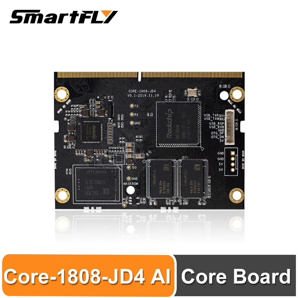 

Smartfly Firefly Core-1808-JD4 AI Core Board RK1808 AI Chip Dual-Core Cortex-A35 supports TensorFlow/Caffe/ONNX/Darknet Coupled