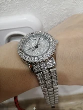 Relojes de oro con diamantes para mujer, pulsera femenina de marca de lujo con diamantes de imitación